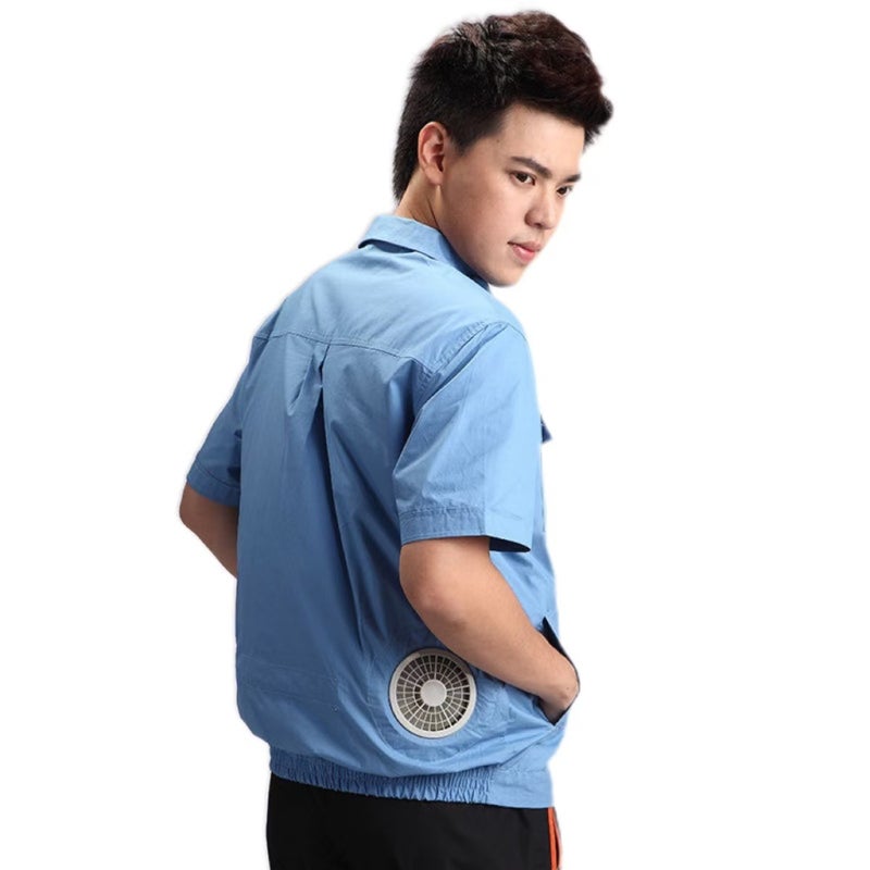 Air Conditioning Clothing Short Sleeve Upgrade Fan Clothing Summer Refrigeration Cooling Site Labor Protection Work Clothes - Image 1